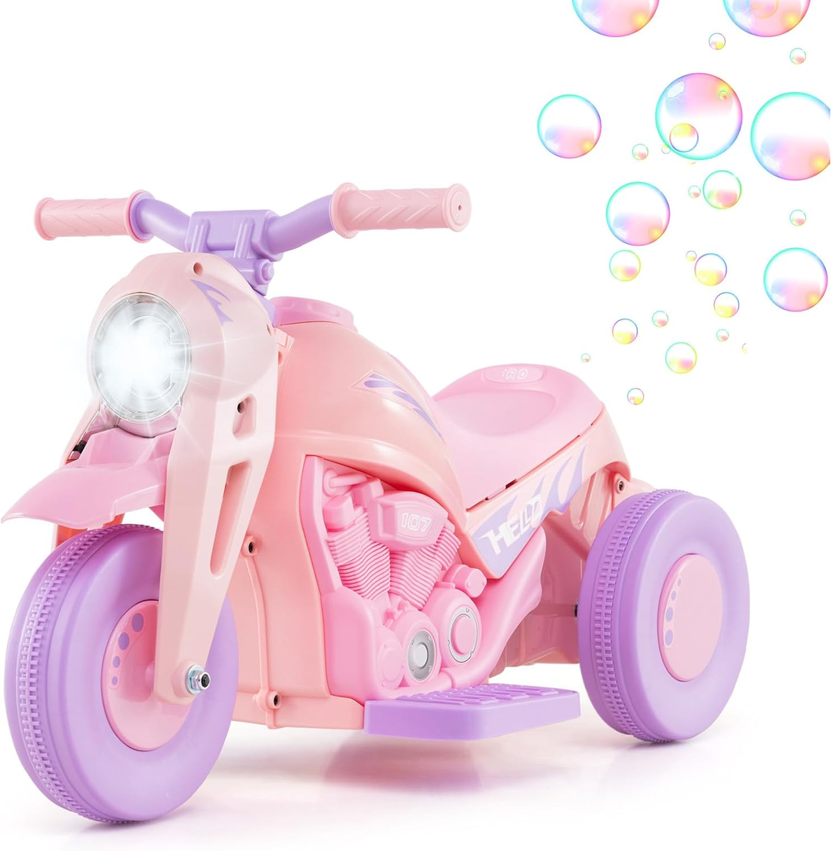 Olakids 6V Electric Bubble Motorcycle – Pink